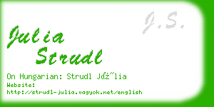 julia strudl business card